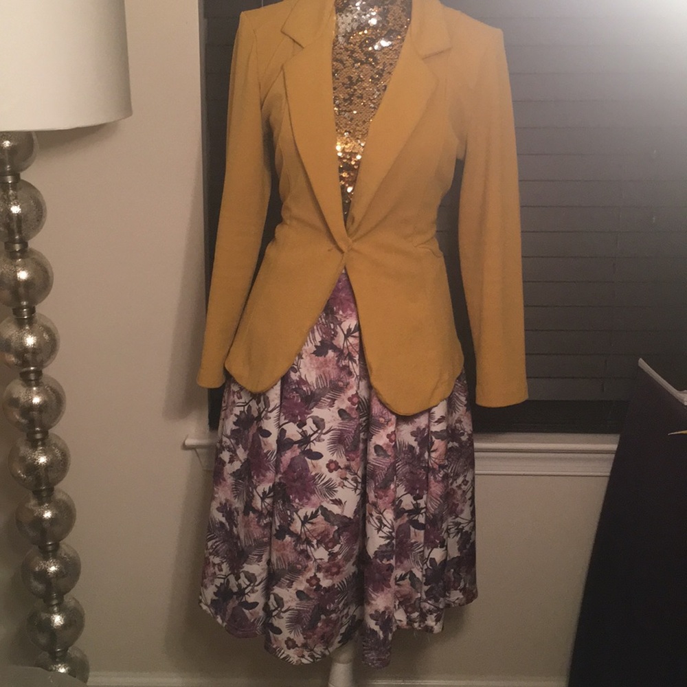 Purple Floral Skirt